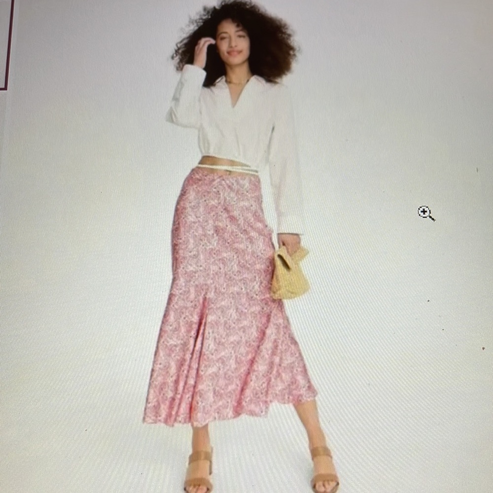 NWT. JCrew flared slip skirt